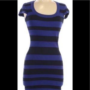 French connection black and blue striped dress 2- European roots